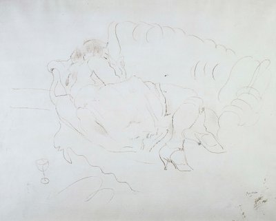 Schlafende Amerikanerin von Jules Pascin